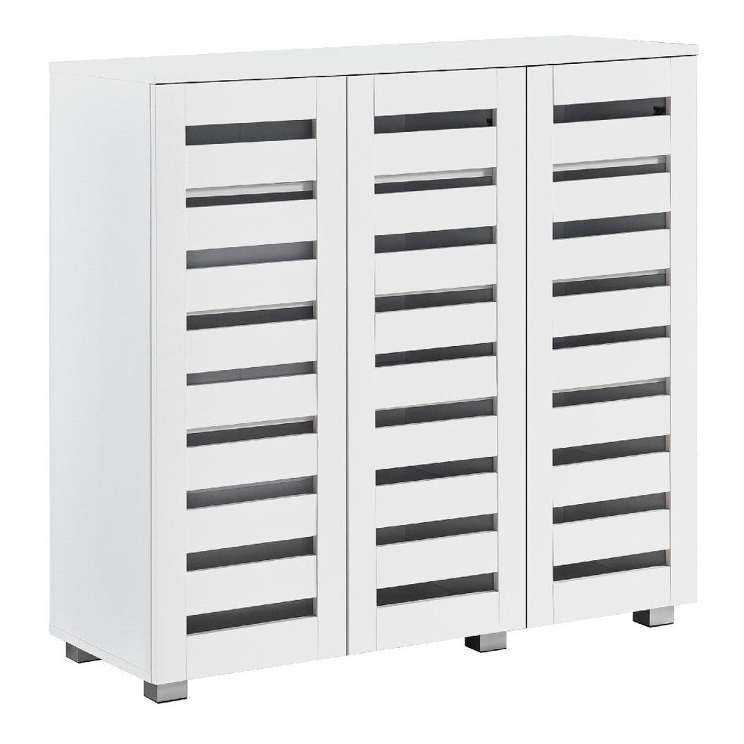 Euston Modern 3 Door Shoe Storage Cabinet - Swish Furniture