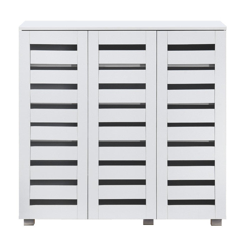 Euston Modern 3 Door Shoe Storage Cabinet - Swish Furniture