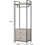 Alva Open Wardrobe with 2 Drawers