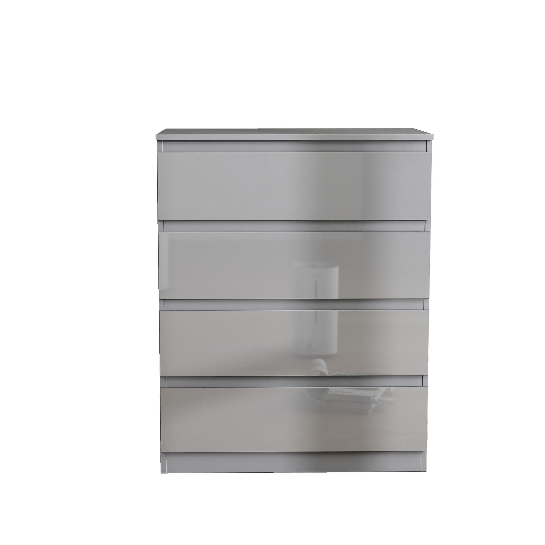 Soho 2 Door Wardrobe & 4 Drawer Chest High Gloss 3 Piece Bedroom Set