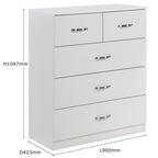Paddington 3 Door Wardrobe & 3+2 Drawer Chest 3 Piece Bedroom Set