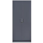 Highbury 2 Door Double Wardrobe & 1 Drawer Bedside 2 Piece Bedroom Set
