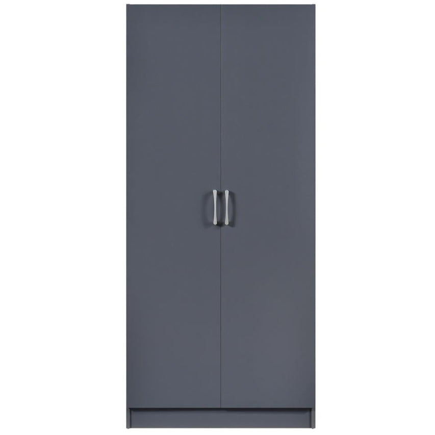 Highbury 2 Door Double Wardrobe & 1 Drawer Bedside 2 Piece Bedroom Set
