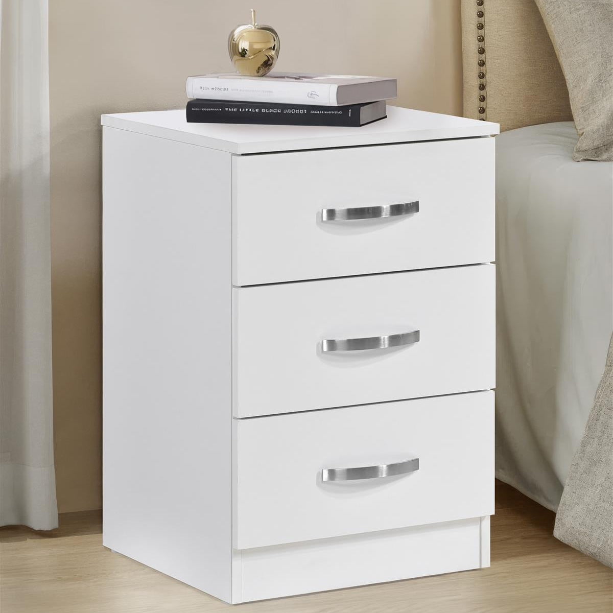 Paddington 3 Drawer Bedside Table