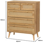 Manila Rattan 2 Door Wardrobe 3 Piece Bedroom Set
