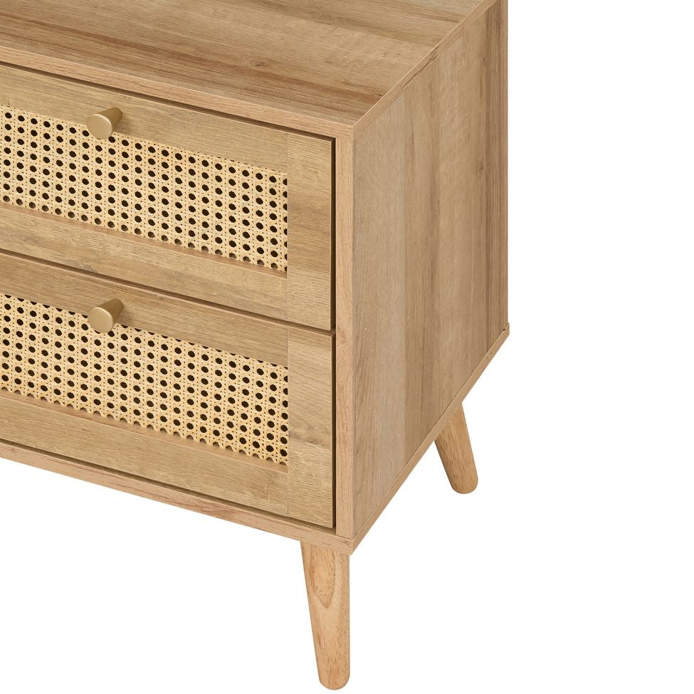 Manila Rattan 2 Door Wardrobe 3 Piece Bedroom Set