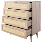 Willow Rattan 3 Door Wardrobe 3 Piece Bedroom Set
