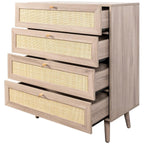 Willow Rattan 2 Door Wardrobe 3 Piece Bedroom Set