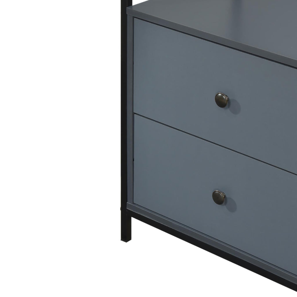 Alva Open Wardrobe Set with 2 Drawers & 4 Shelves