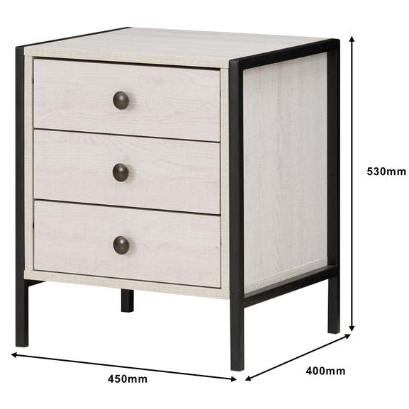 Alva Open Wardrobe with 2 Drawers 3 Piece Bedroom Set