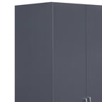 Highbury 2 Door Double Wardrobe & 1 Drawer Bedside 2 Piece Bedroom Set