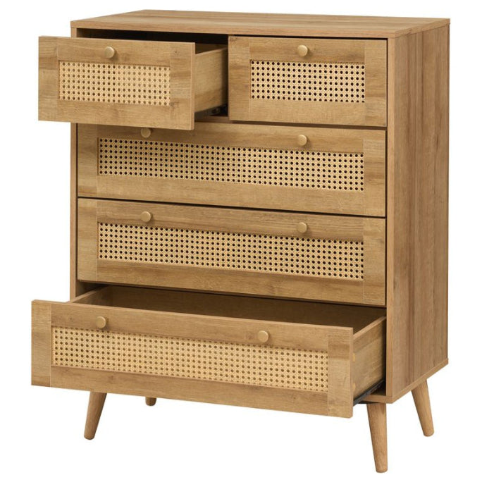Manila Rattan 3+2 Drawer Chest of Drawers