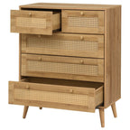 Manila Rattan 3+2 Drawer Chest of Drawers