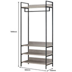 Alva Open Wardrobe with 2 Drawers 3 Piece Bedroom Set