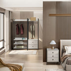 Alva Open Wardrobe with 2 Drawers 3 Piece Bedroom Set