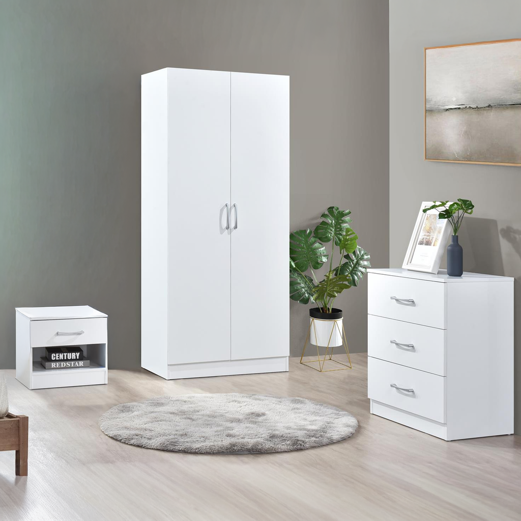 Highbury 3 Piece Bedroom Set with 2 Door Double Wardrobe