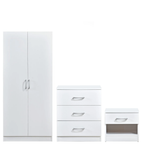 Highbury 3 Piece Bedroom Set with 2 Door Double Wardrobe
