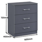 Highbury 4 Piece Bedroom Set With 2 Door Double Wardrobe - Swish Furniture