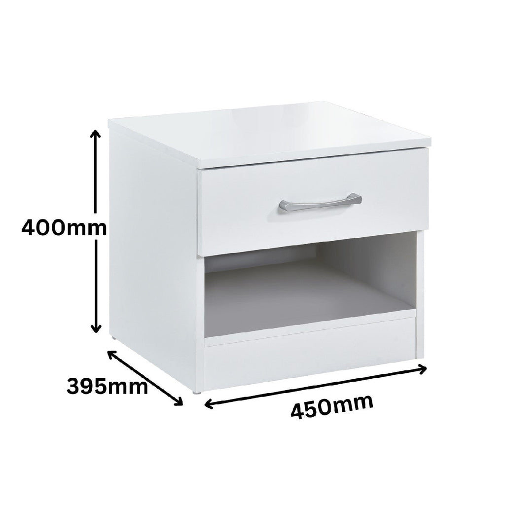 Highbury 4 Piece Bedroom Set With 2 Door Double Wardrobe - Swish Furniture