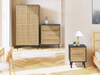 Manila Rattan 2 Door Wardrobe 3 Piece Bedroom Set