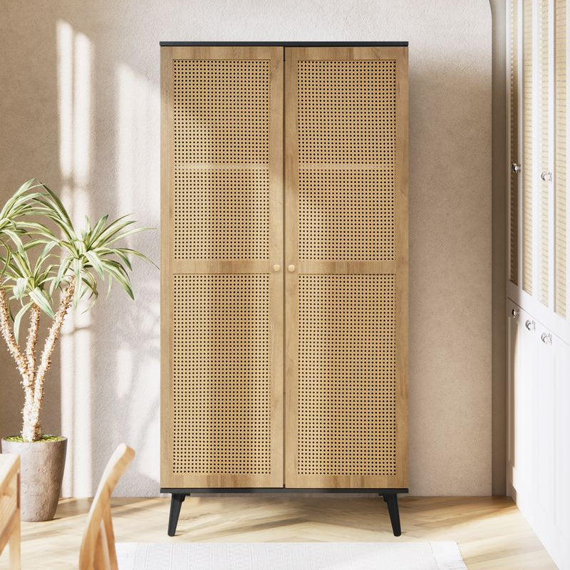 Manila Rattan 2 Door Double Wardrobe