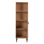 Leon Herringbone Retro 1 Door 2 Shelf Cabinet - Seconique