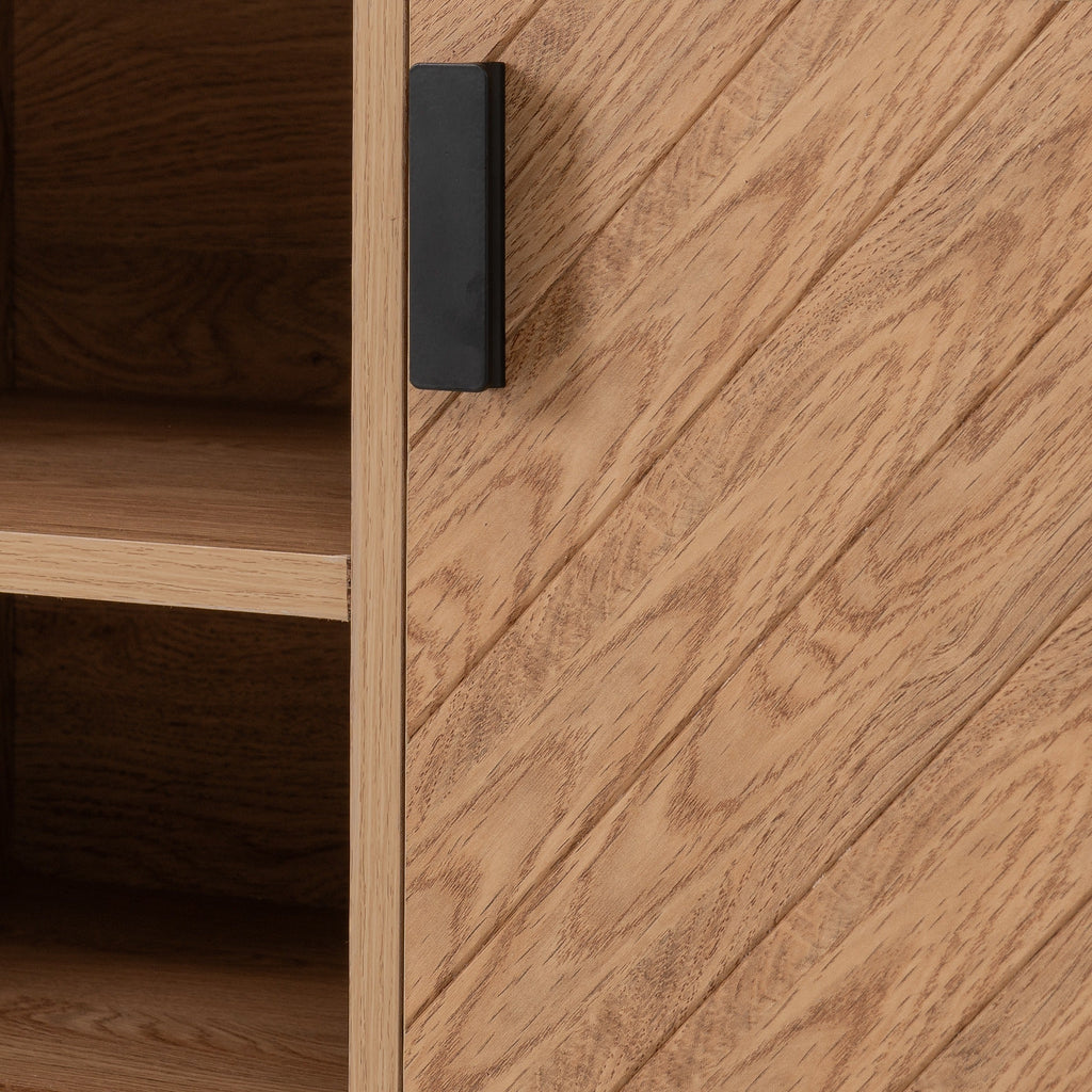 Leon Herringbone Retro 2 Door TV Unit - Seconique