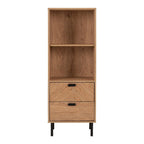 Leon Herringbone Retro 2 Drawer 2 Shelf Cabinet - Seconique