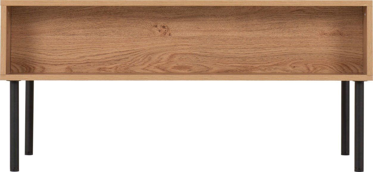 Leon Herringbone Retro 2 Drawer Coffee Table - Seconique