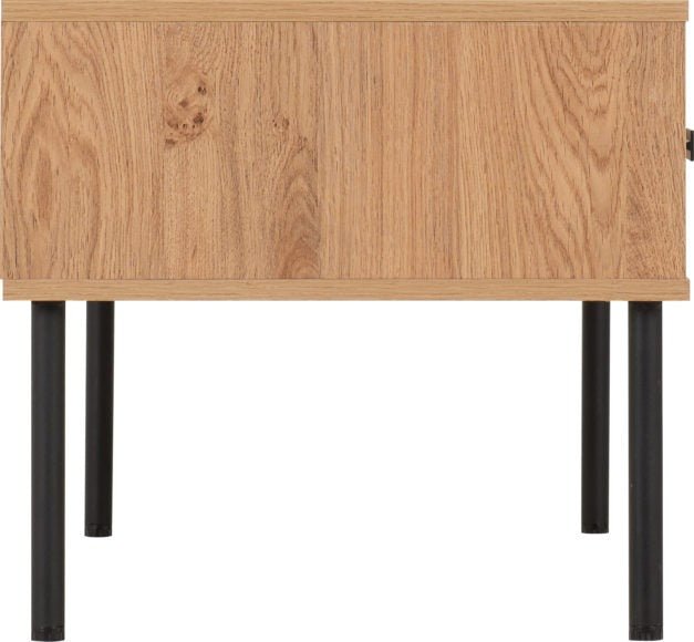Leon Herringbone Retro 2 Drawer Coffee Table - Seconique