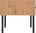 Leon Herringbone Retro 2 Drawer Coffee Table - Seconique