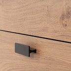 Leon Herringbone Retro 3 Drawer Bedside Table - Seconique