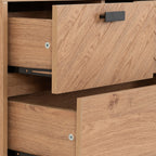 Leon Herringbone Retro 3+2 Drawer Chest - Seconique