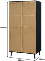 Manila Rattan 7 Drawer Chest 3 Piece Bedroom Set
