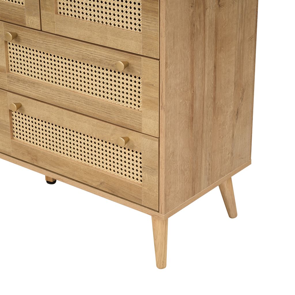 Manila Rattan 7 Drawer Chest 3 Piece Bedroom Set