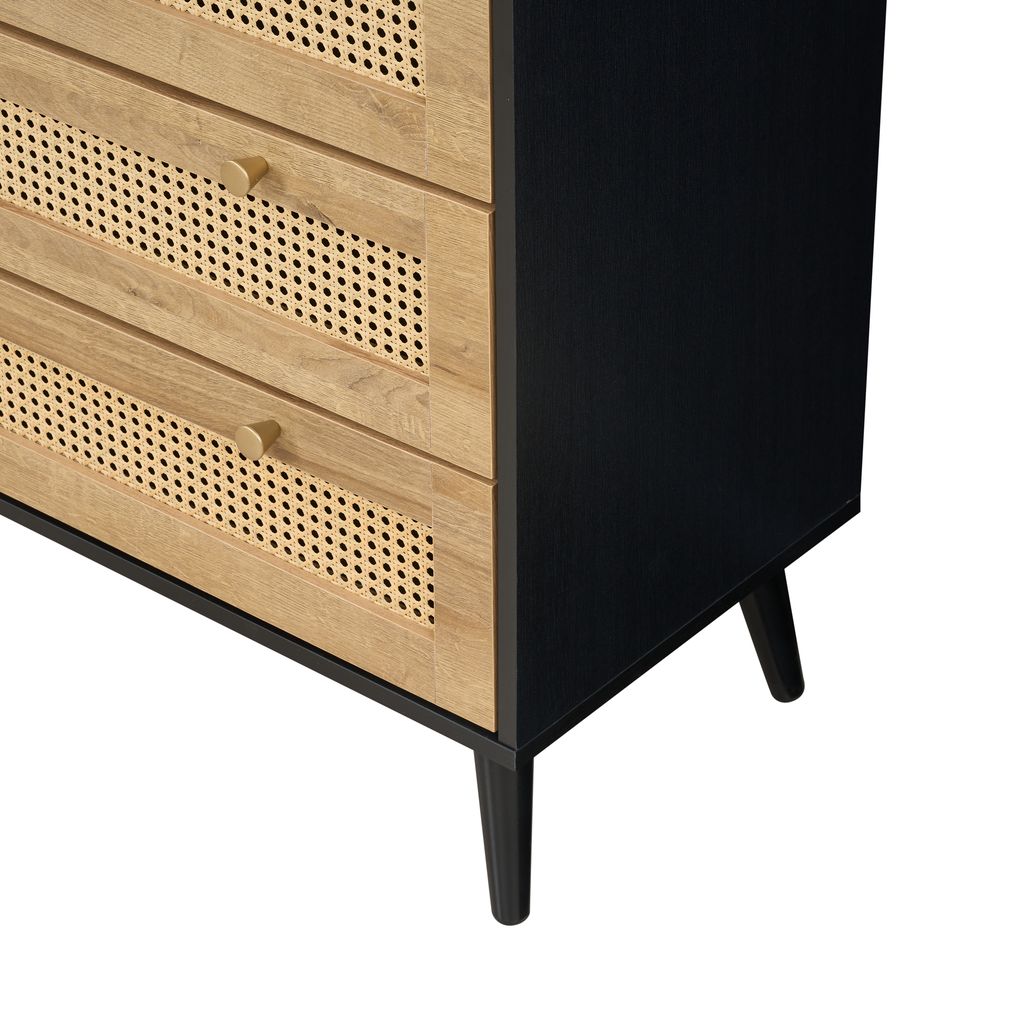 Manila Rattan 3+2 Drawer Chest of Drawers