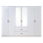 Paddington 6 Door 2 Drawer Mirrored Wardrobe - Swish Furniture