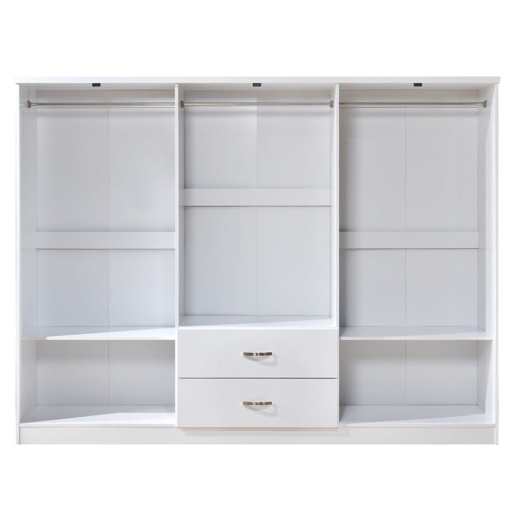 Paddington 6 Door 2 Drawer Mirrored Wardrobe - Swish Furniture