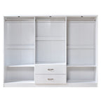Paddington 6 Door 2 Drawer Mirrored Wardrobe - Swish Furniture