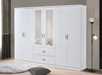 Paddington 6 Door 2 Drawer Mirrored Wardrobe - Swish Furniture
