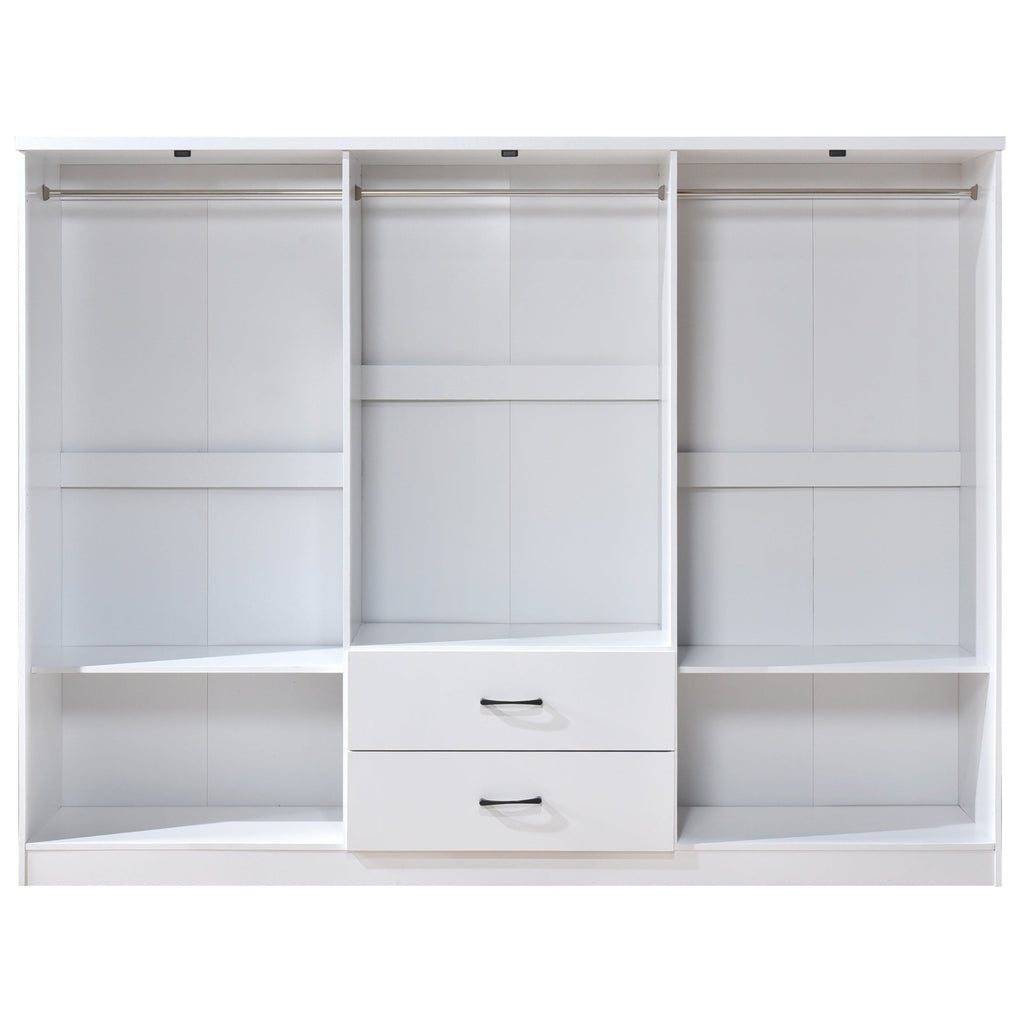 Paddington 6 Door 2 Drawer Mirrored Wardrobe - Swish Furniture