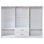 Paddington 6 Door 2 Drawer Mirrored Wardrobe - Swish Furniture