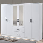 Paddington 6 Door 2 Drawer Mirrored Wardrobe - Swish Furniture