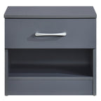 Pair of Highbury 1 Drawer Open Shelf Bedside Tables - Swish Furniture