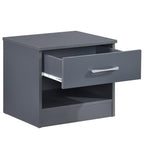 Pair of Highbury 1 Drawer Open Shelf Bedside Tables - Swish Furniture