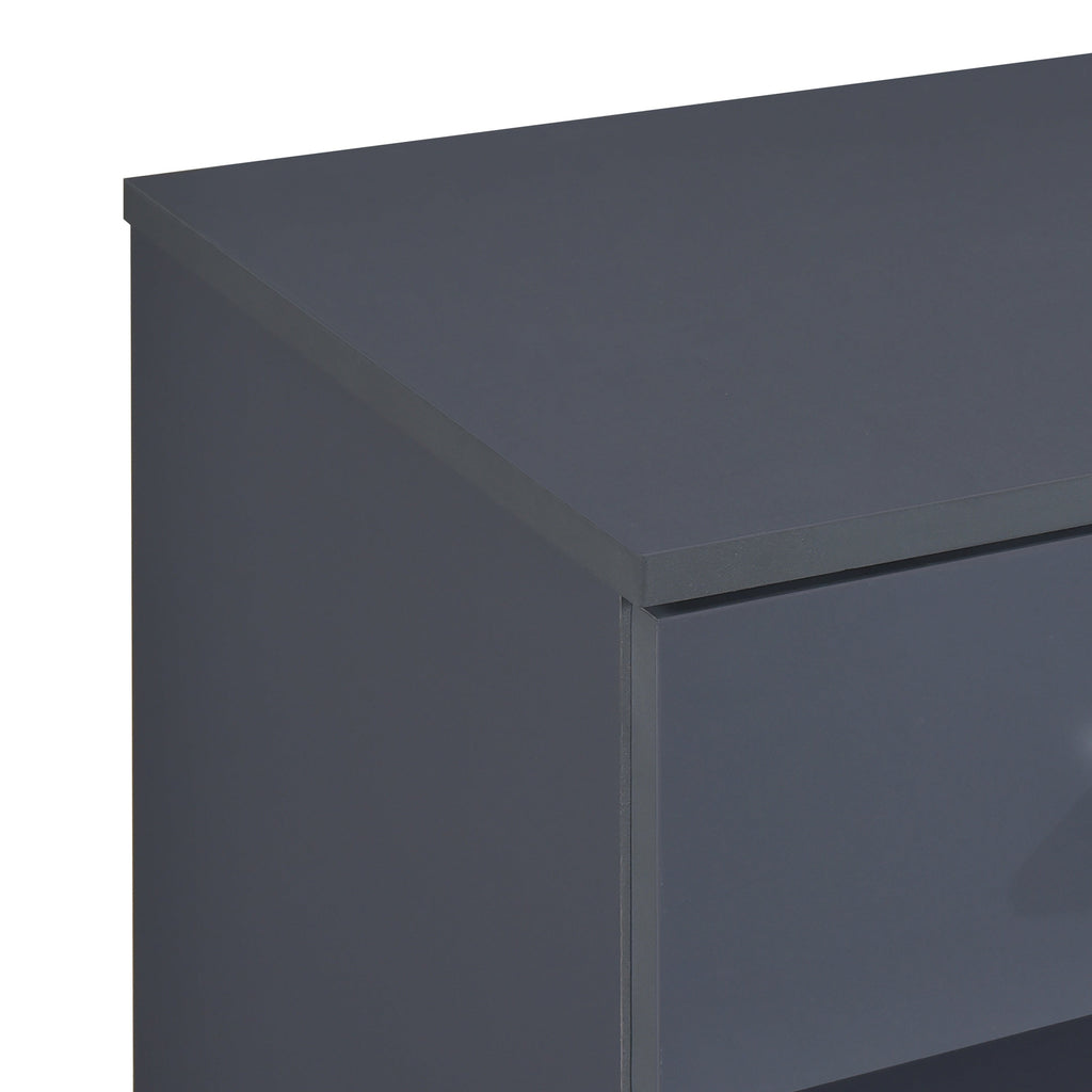 Pair of Highbury 1 Drawer Open Shelf Bedside Tables - Swish Furniture
