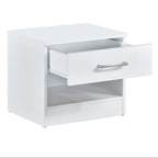 Pair of Highbury 1 Drawer Open Shelf Bedside Tables - Swish Furniture