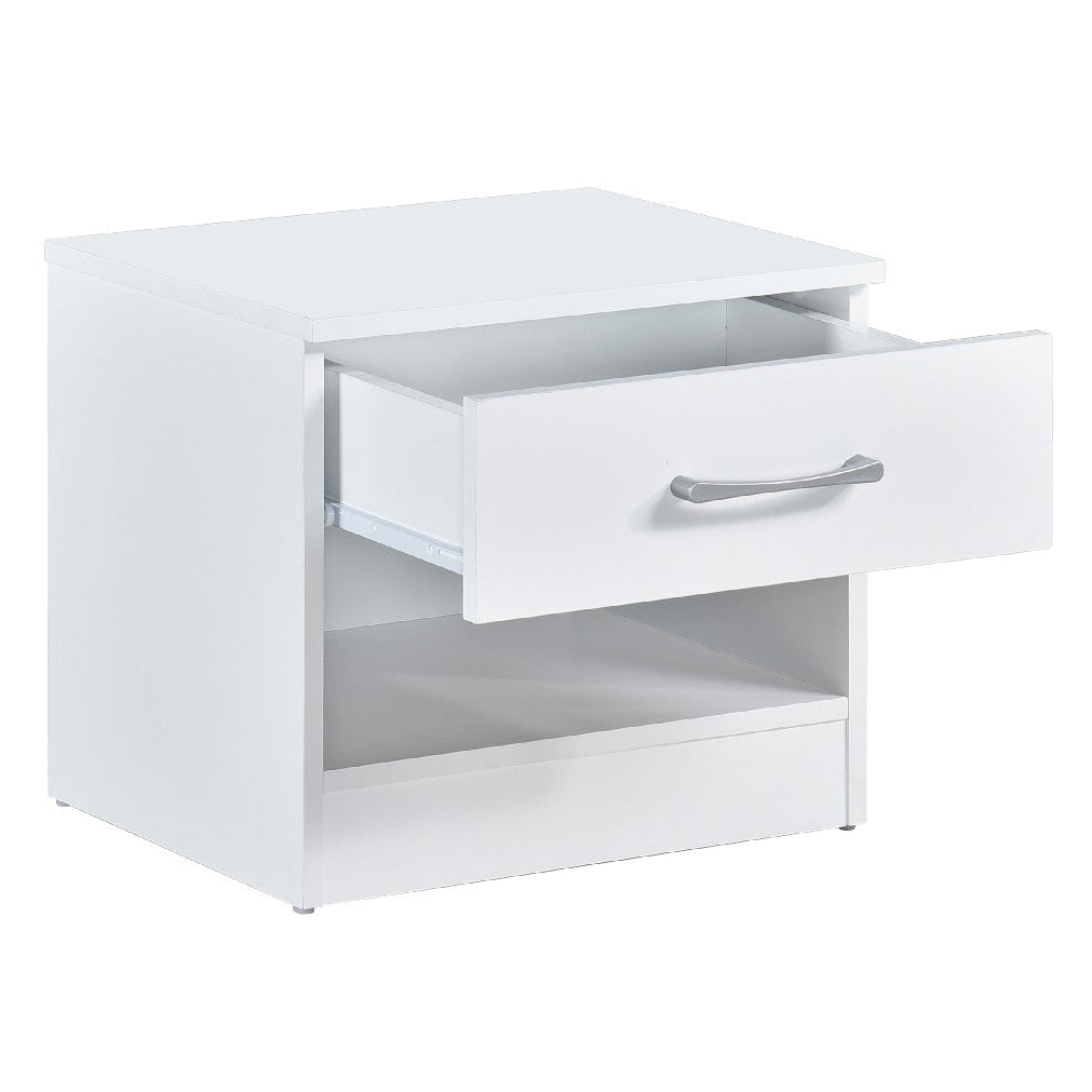 Pair of Highbury 1 Drawer Open Shelf Bedside Tables - Swish Furniture