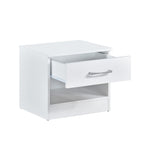 Pair of Highbury 1 Drawer Open Shelf Bedside Tables - Swish Furniture