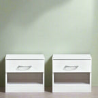 Pair of Highbury 1 Drawer Open Shelf Bedside Tables - Swish Furniture